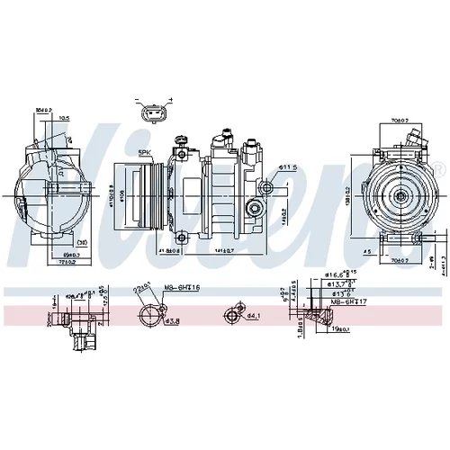 Kompresor klimatizácie NISSENS 89031 - obr. 4