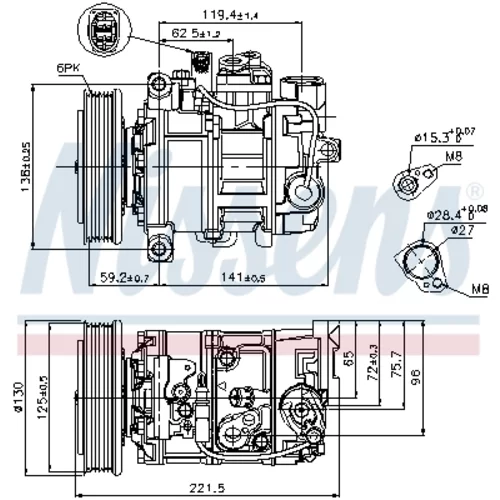 Kompresor klimatizácie 89236 /NISSENS/ - obr. 4