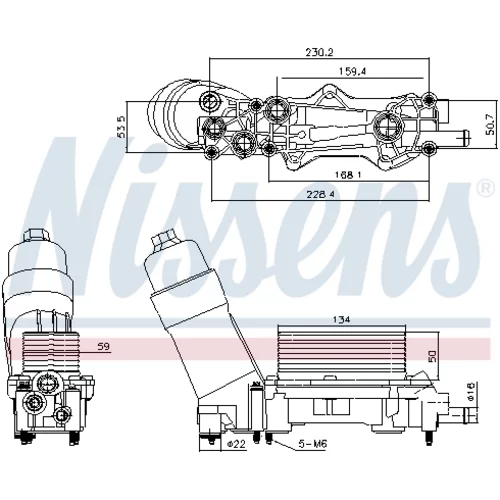 Chladič motorového oleja NISSENS 91336 - obr. 3