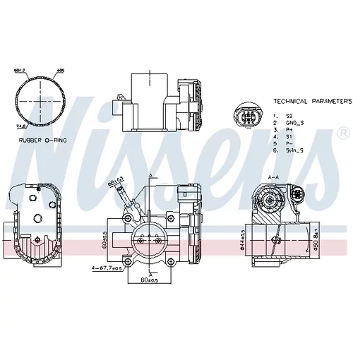 Hrdlo škrtiacej klapky NISSENS 955125 - obr. 5