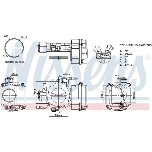 Hrdlo škrtiacej klapky 955126 /NISSENS/ - obr. 5