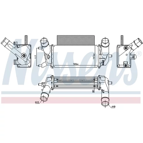 Chladič plniaceho vzduchu NISSENS 961486 - obr. 4