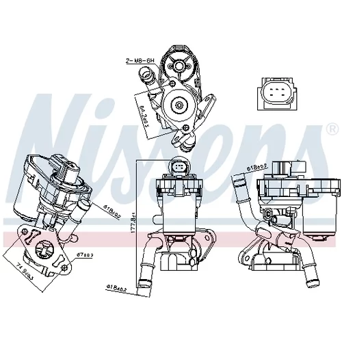 EGR ventil 98165 /NISSENS/ - obr. 6