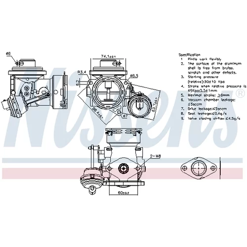 EGR ventil 98299 /NISSENS/