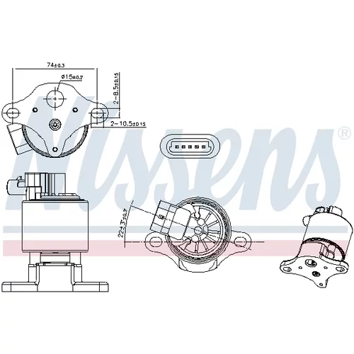 EGR ventil NISSENS 98361