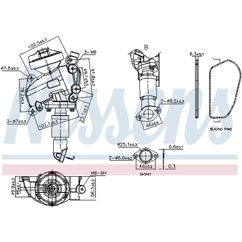 EGR ventil NISSENS 98415