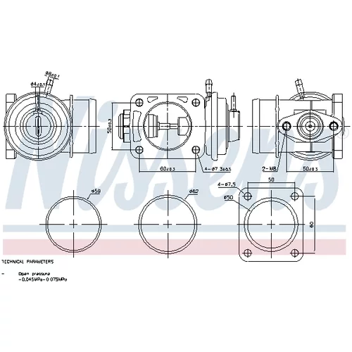 EGR ventil NISSENS 98469