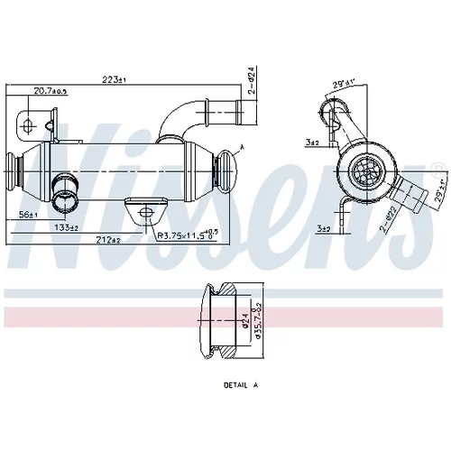 Chladič pre recirkuláciu plynov 989279 /NISSENS/ - obr. 4