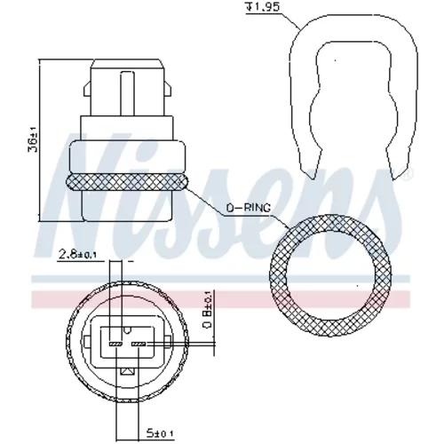 Snímač teploty chladiacej kvapaliny NISSENS 207024 - obr. 5
