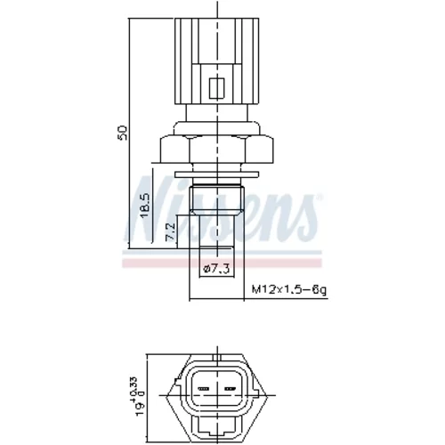 Snímač teploty chladiacej kvapaliny NISSENS 207043 - obr. 5