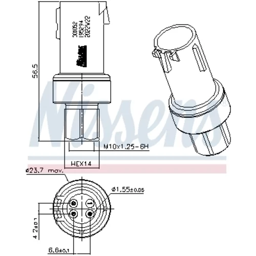 Tlakový spínač klimatizácie NISSENS 301052 - obr. 5