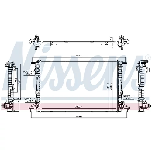 Chladič motora NISSENS 606578 - obr. 2