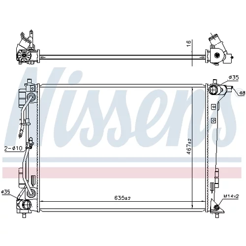 Chladič motora NISSENS 606604 - obr. 5