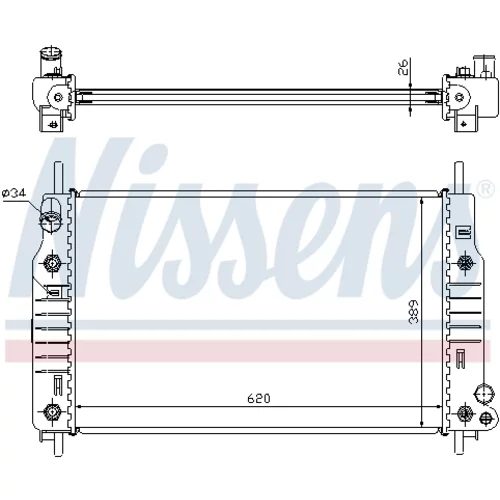 Chladič motora NISSENS 62105 - obr. 5