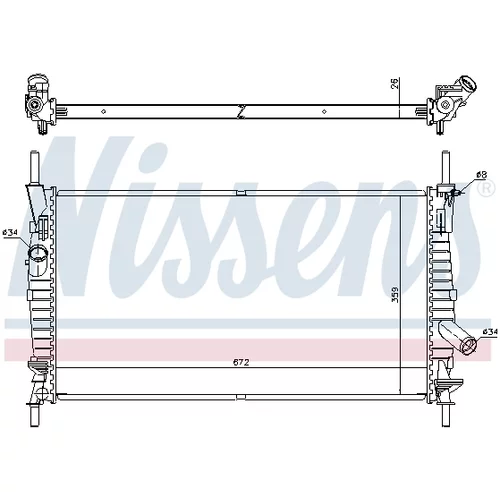 Chladič motora NISSENS 62128 - obr. 4