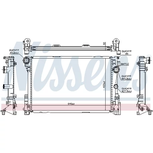 Chladič motora 627012 /NISSENS/ - obr. 5