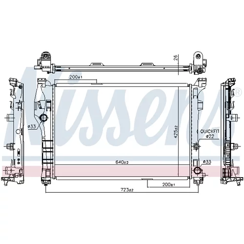 Chladič motora NISSENS 627044 - obr. 5