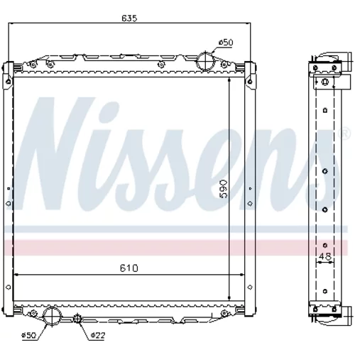 Chladič motora NISSENS 62880A