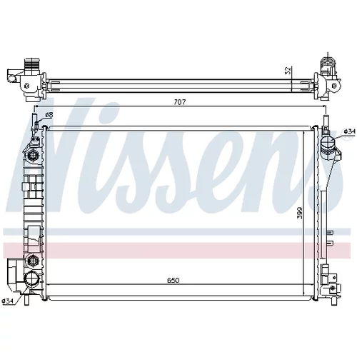 Chladič motora 63023A /NISSENS/ - obr. 4