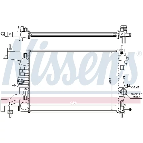 Chladič motora NISSENS 630725 - obr. 4