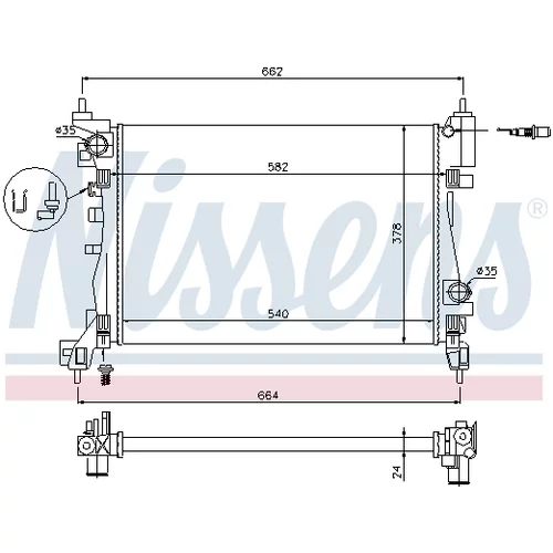 Chladič motora NISSENS 630743 - obr. 4