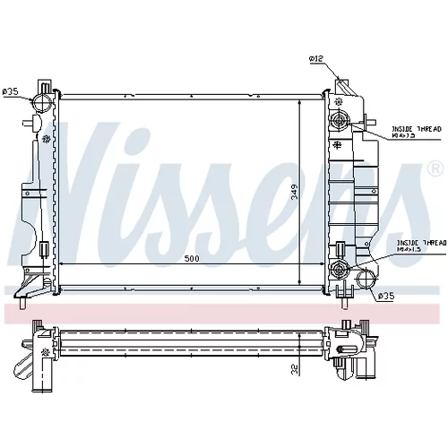 Chladič motora NISSENS 64036A - obr. 4