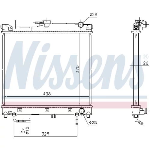 Chladič motora NISSENS 641753 - obr. 5