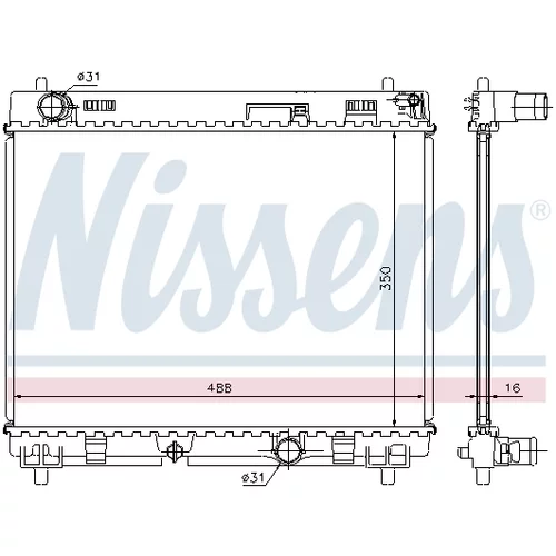 Chladič motora NISSENS 64676A - obr. 7