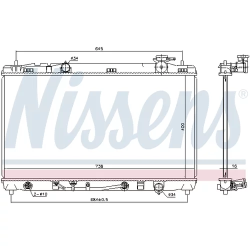 Chladič motora NISSENS 646844 - obr. 4