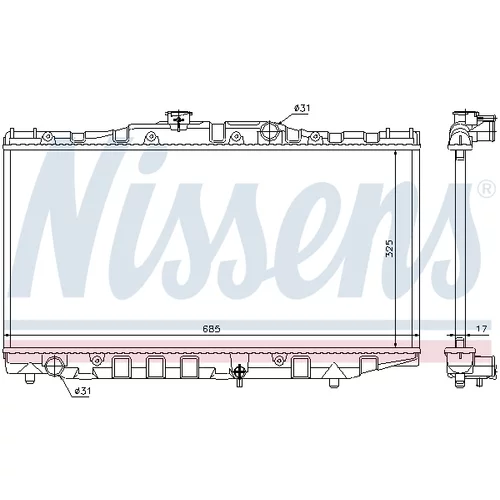 Chladič motora NISSENS 64851 - obr. 4