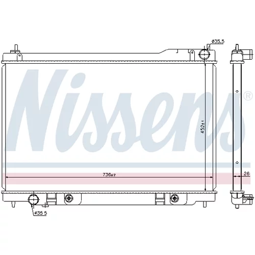 Chladič motora NISSENS 68118 - obr. 4