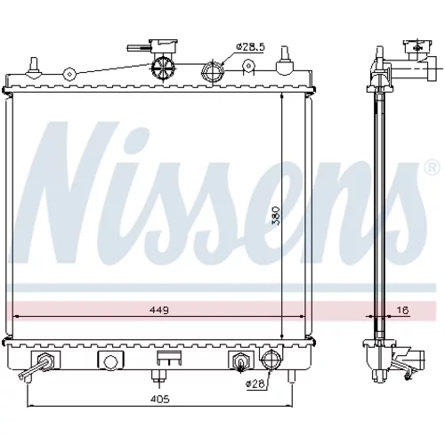 Chladič motora 68700A /NISSENS/ - obr. 5