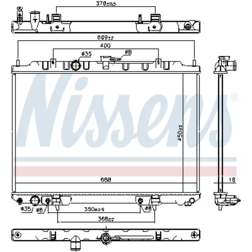 Chladič motora NISSENS 68799