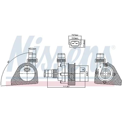 Vodné čerpadlo, chladenie motora 831066 /NISSENS/ - obr. 5