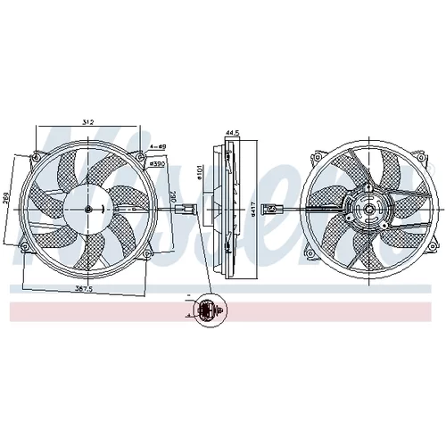 Ventilátor chladenia motora 850035 /NISSENS/ - obr. 4