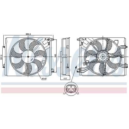 Ventilátor chladenia motora NISSENS 850050 - obr. 5