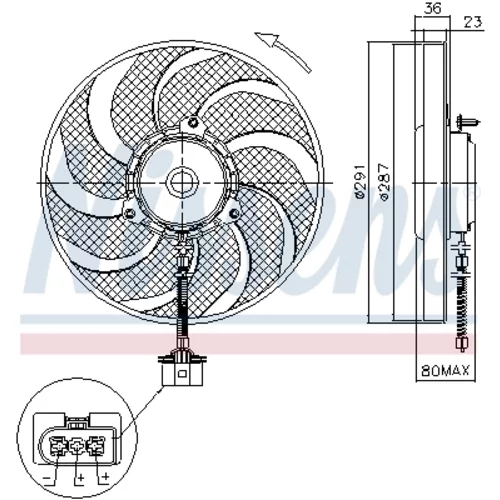 Ventilátor chladenia motora NISSENS 85545 - obr. 5