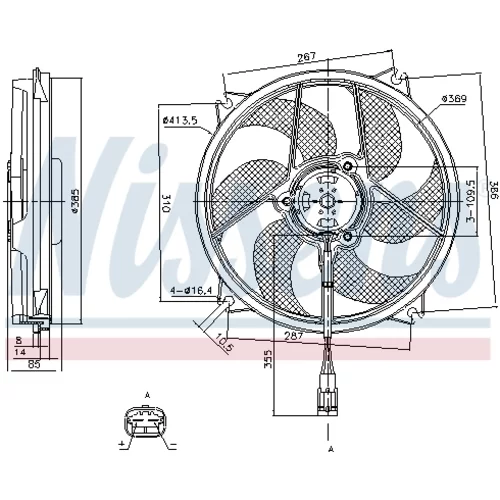 Ventilátor chladenia motora 85561 /NISSENS/ - obr. 5