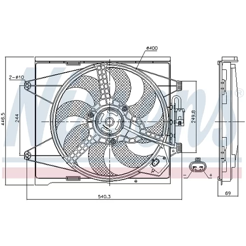 Ventilátor chladenia motora NISSENS 85744 - obr. 6