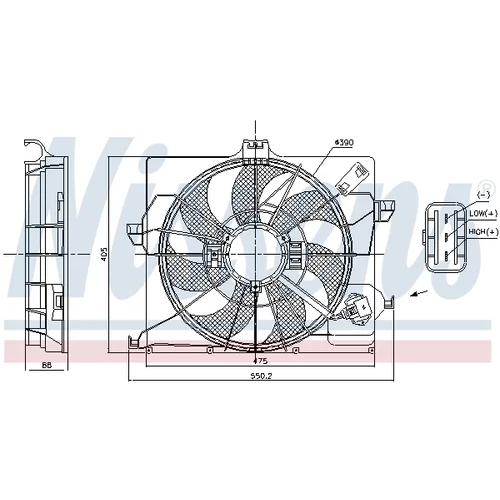 Ventilátor chladenia motora NISSENS 85898 - obr. 5