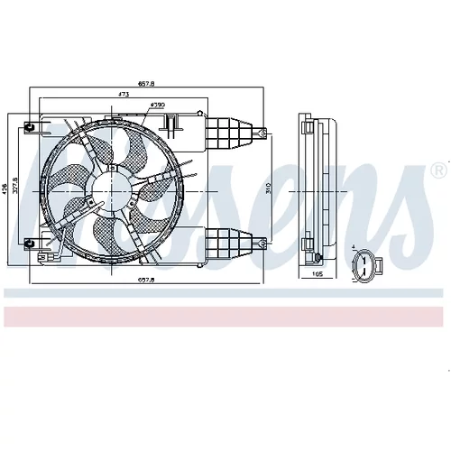 Ventilátor chladenia motora NISSENS 85942 - obr. 5