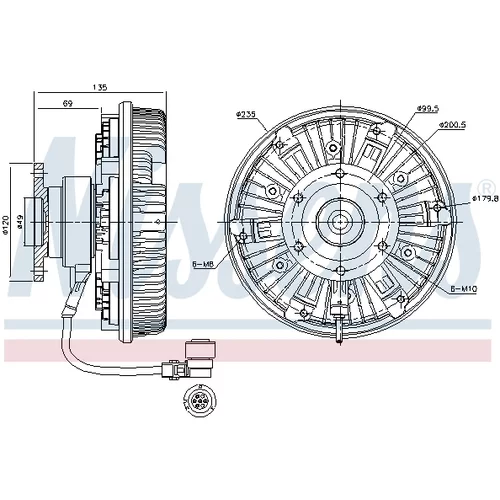 Spojka ventilátora chladenia NISSENS 86077 - obr. 5