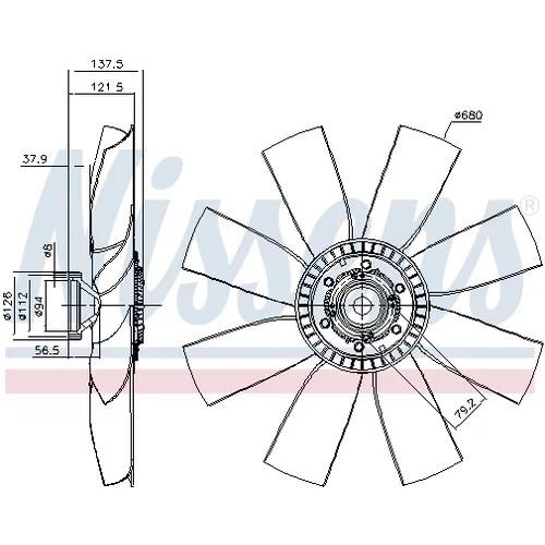 Spojka ventilátora chladenia 86147 /NISSENS/ - obr. 4