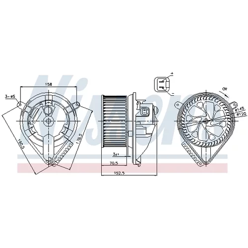 Vnútorný ventilátor NISSENS 87156 - obr. 5