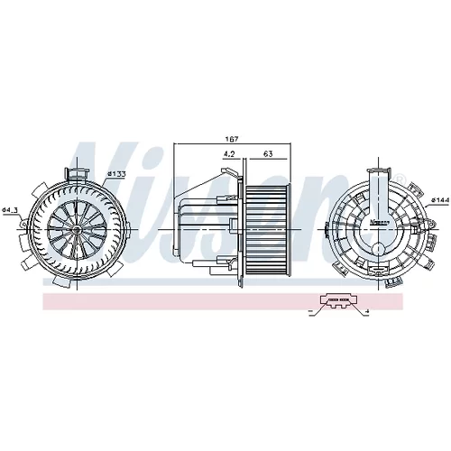 Vnútorný ventilátor NISSENS 87281 - obr. 5