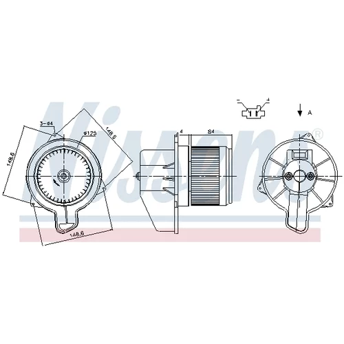 Vnútorný ventilátor NISSENS 87305 - obr. 5