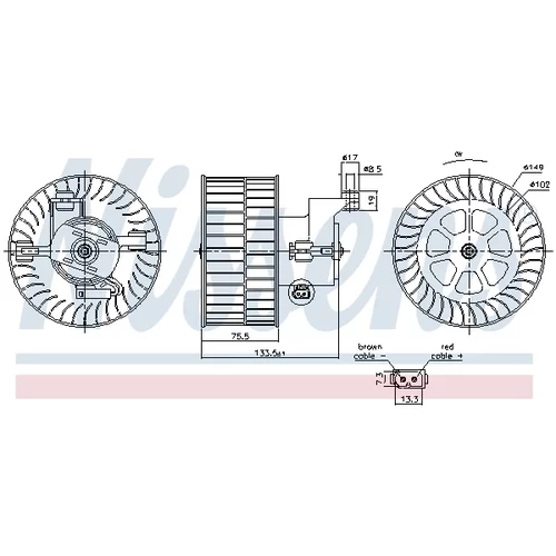 Vnútorný ventilátor NISSENS 87533 - obr. 5