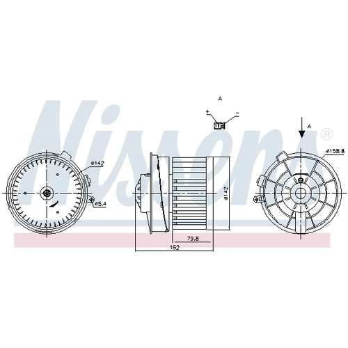 Vnútorný ventilátor NISSENS 87721 - obr. 4