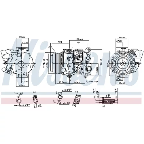 Kompresor klimatizácie NISSENS 890142 - obr. 4