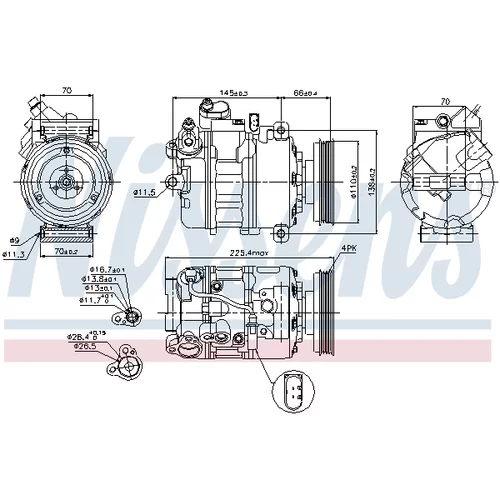 Kompresor klimatizácie 89023 /NISSENS/ - obr. 4